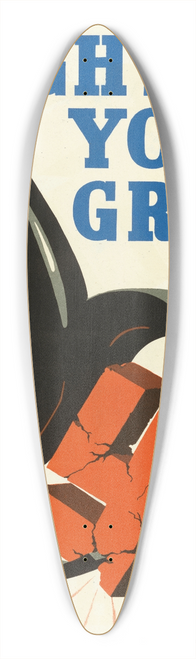Frank Newbould - Tighten Your Grip! 39.3 inch art pintail longboard deck