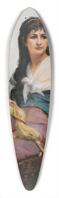 Franois Alfred Delobbe - La Fileuse 39.3 inch art pintail longboard deck