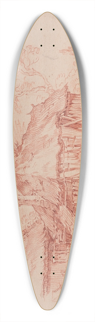 Franois Boucher - Chaumires dans un paysage, daprs Abraham Bloemaert 39.3 inch art pintail longboard deck