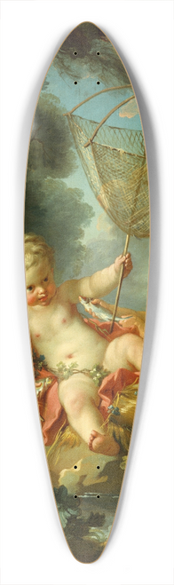 Franois Boucher - Putti as Fisherman 39.3 inch art pintail longboard deck