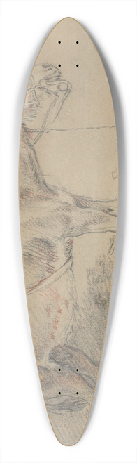 Franois Boucher - Saddled Donkey 39.3 inch art pintail longboard deck