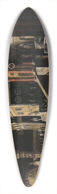 Franois de Nom - View Of An Imaginary Palace 39.3 inch art pintail longboard deck