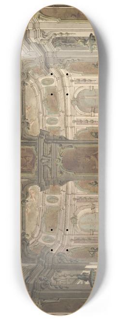 Carlo Zucchi the Younger - Design for an Opera Set, a Congress of Cupids 8.25 inch art skate deck