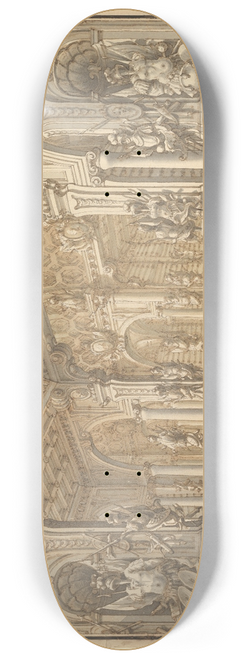 Carlo Zucchi the Younger - Design for a Stage Set 8.25 inch art skate deck