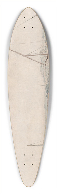 Frans Post - Tropical Coastal Landscape 39.3 inch art pintail longboard deck