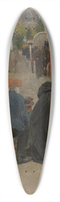 Frans Van Leemputten - Arrival of the Procession 39.3 inch art pintail longboard deck