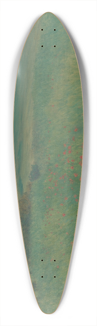 Frantiek Kavn - Red Poppies 39.3 inch art pintail longboard deck