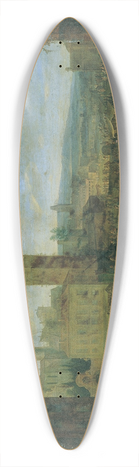 Franz de Paula Ferg - Jahrmarkt mit zinnenbekrntem Bergfried 39.3 inch art pintail longboard deck
