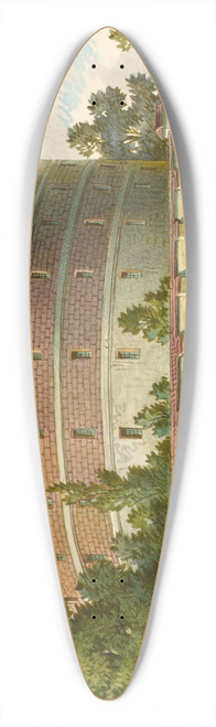 Franz Gerasch - Das alte Irrenhaus in Wien (Narrenturm), Kaiser Joseph-Gugelhupf genannt 39.3 inch art pintail longboard deck