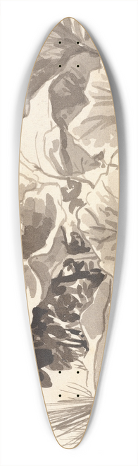 Franz Kobell - Study of Coltsfoot Leaves 39.3 inch art pintail longboard deck