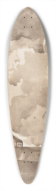 Franz Kobell - View of Munich with Marienkirche on right 39.3 inch art pintail longboard deck