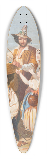 Franz Ludwig Catel - Familiy Of Sheperds On A Hill 39.3 inch art pintail longboard deck