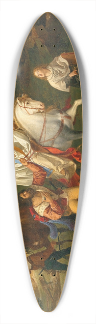 Franz Ludwig Catel - Rudolf of Habsburg and the priest 39.3 inch art pintail longboard deck