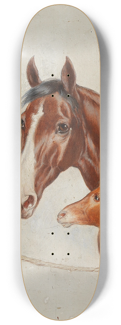 Carl Reichert - Idyllic Stable Scene 8.25 inch art skate deck