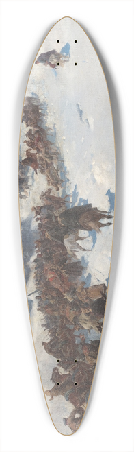 Franz Roubaud - Crossing by Argutinsky through the snowy mountains of the Caucasus in 1853 39.3 inch art pintail longboard deck