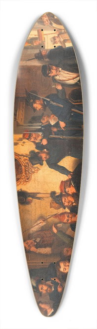 Franz Schams - Studentenwachstube der Akademischen Legion in der Aula der alten Universitt im Jahre 1848 39.3 inch art pintail longboard deck
