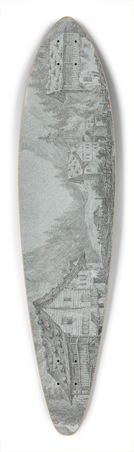 Franz Schtz - Gebirgstal mit Bauernhusern (Amsteg im Kanton Uri) 39.3 inch art pintail longboard deck