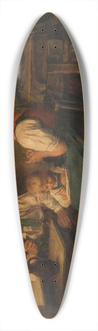 Franz von Defregger - End of the Work Day 39.3 inch art pintail longboard deck