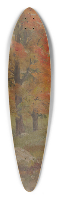 Frederic Edwin Church - Woods in autumn 39.3 inch art pintail longboard deck