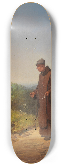 Carl Spitzweg - Mnch (Sie liebt mich von Herzen, ein wenig) 8.25 inch art skate deck