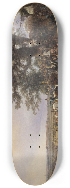 Carl Stefan Bennet - Review in Ladugrdsgrde Fields during Czar Nicolaus Visit in 1838 8.25 inch art skate deck