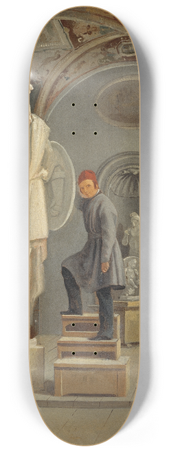Carl Stefan Bennet - The Sculptor Fogelbergs Studio in Rome 8.25 inch art skate deck