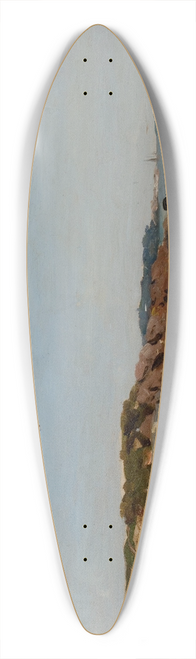 Frederick Porter Vinton - New England Coastline 39.3 inch art pintail longboard deck