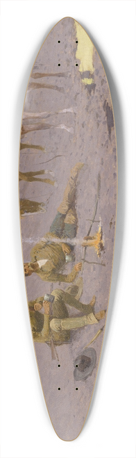 Frederic Remington - A New Year On The Cimarron 39.3 inch art pintail longboard deck