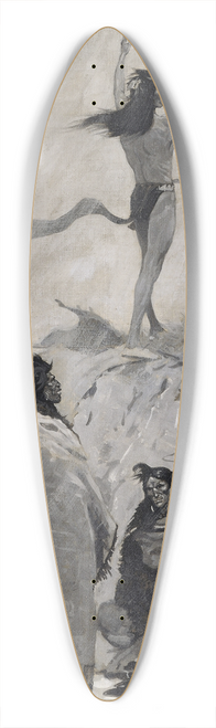 Frederic Remington - The Fire Eater Raised His Arms To The Thunder Bird 39.3 inch art pintail longboard deck