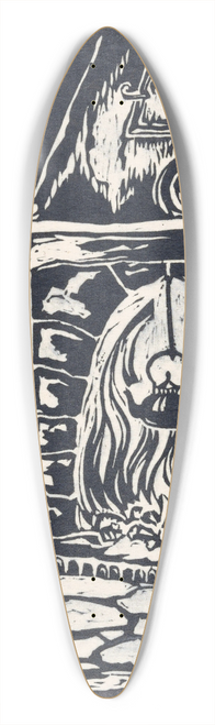 Frederika Sophia Cohen - Assepoester 39.3 inch art pintail longboard deck