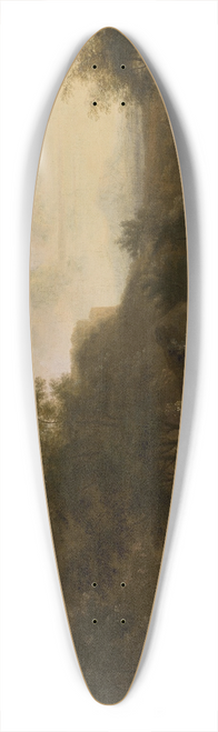 Frederik de Moucheron - Italian landscape 39.3 inch art pintail longboard deck