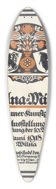 Fred Hendriok - Wilna-Minsk, Altertmer Kunstgewerbe, Ausstellung der Zeitung der 10. Armee, Juni 1918, Wiln 39.3 inch art pintail longboard deck