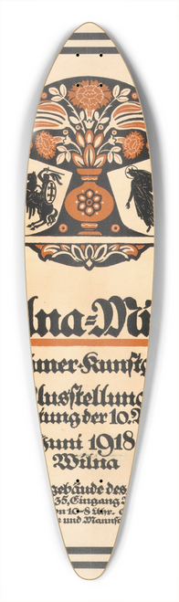 Fred Hendriok - Wilna-Minsk, Altertmer Kunstgewerbe, Ausstellung der Zeitung der 10. Armee, Juni 1918, Wiln 39.3 inch art pintail longboard deck