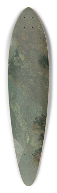 Friedrich August Matthias Gauermann - Blick von Scheuchenstein zum Gauermannhof mit Schneeberg im Hintergrund 39.3 inch art pintail longboard deck