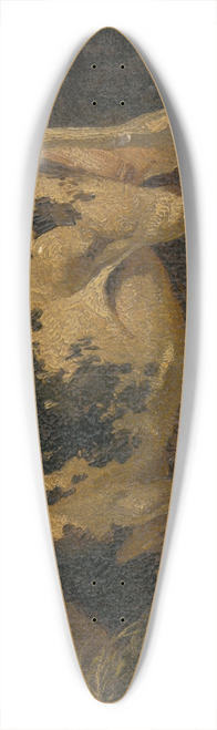 Friedrich August Matthias Gauermann - Cow in a Barn 39.3 inch art pintail longboard deck