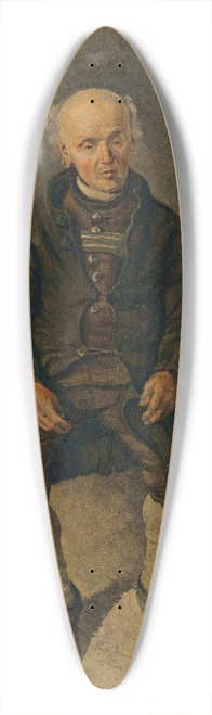 Friedrich August Matthias Gauermann - Farmer Smoking a Pipe 39.3 inch art pintail longboard deck