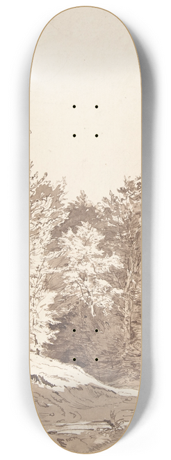 Carl Wagner - Landscape with cattle in Weibach on the Rhn 8.25 inch art skate deck