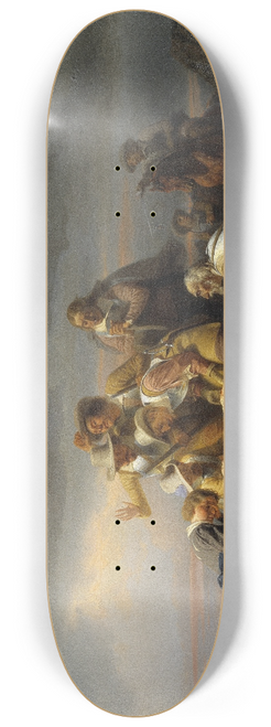 Carl Wahlbom - Finding the Body of King Gustav II Adolf of Sweden after the Battle of Ltze 8.25 inch art skate deck