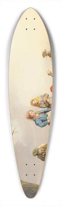 Friedrich Otto Georgi - The potato pickers 39.3 inch art pintail longboard deck