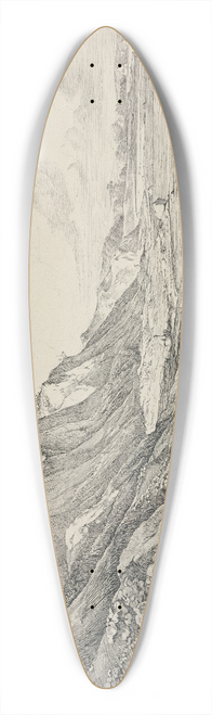 Friedrich von Nerly - Das Brodtener Ufer bei Travemnde 39.3 inch art pintail longboard deck