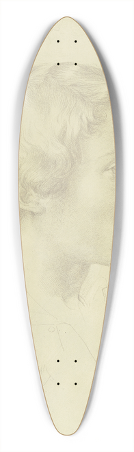 Friedrich von Nerly - Profilkopf nach rechts mit mehreren Entwrfen 39.3 inch art pintail longboard deck
