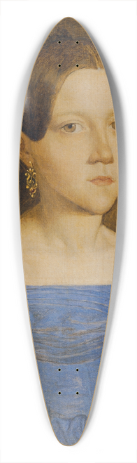 Friedrich Wasmann - Brustbild eines jungen Mdchens in blauem Kleid 39.3 inch art pintail longboard deck