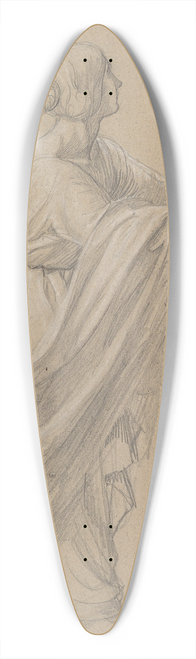 Friedrich Wilhelm Schadow - Study of a Woman Walking to the Right 39.3 inch art pintail longboard deck