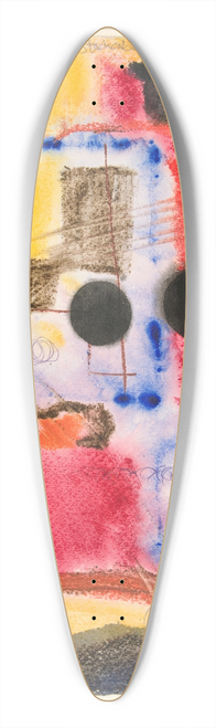 Fritz Stuckenberg - Abstraction; Three BlackCircles 39.3 inch art pintail longboard deck
