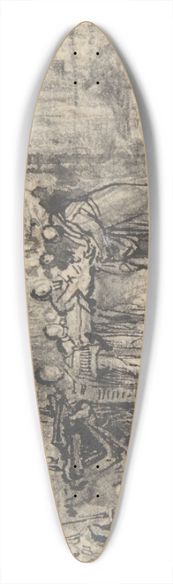 Gabriel de Saint-Aubin - Coronation Regalia Carried in Procession at Saint-Denis 39.3 inch art pintail longboard deck