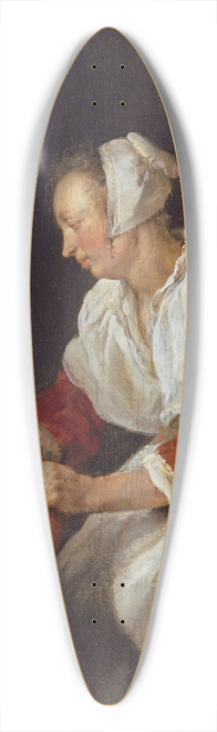 Gabriel Metsu - A Woman at her Mirror 39.3 inch art pintail longboard deck