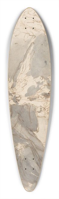 Gaetano Gandolfi - A Dying Ecclesiastic Supported by an Angel 39.3 inch art pintail longboard deck