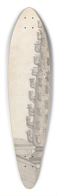 Gangaram Chintaman Tambat - Illumination Columns 39.3 inch art pintail longboard deck