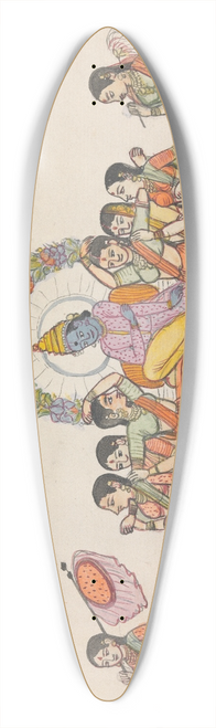 Gangaram Chintaman Tambat - Vishnu Riding a Palanquin Composed of Female Attendants 39.3 inch art pintail longboard deck