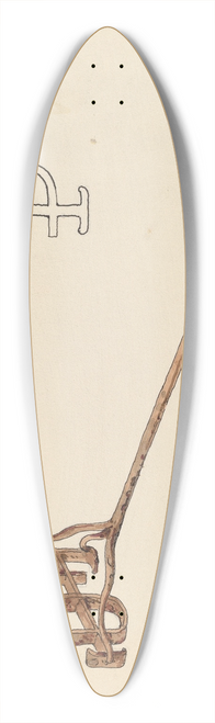 Geoffrey Holt - Branding Iron 39.3 inch art pintail longboard deck